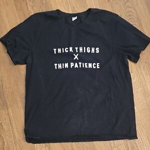 Black XL Soft Comfy Funny T-Shirt Gym Workout Casual